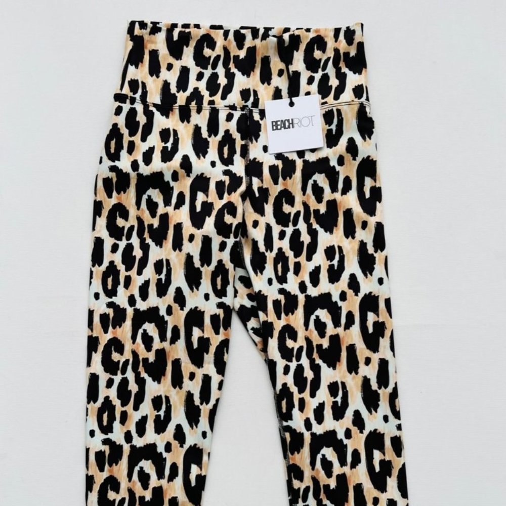 Beach Riot Piper Legging Spotted Leopard  ( L ) - Picture 3 of 5